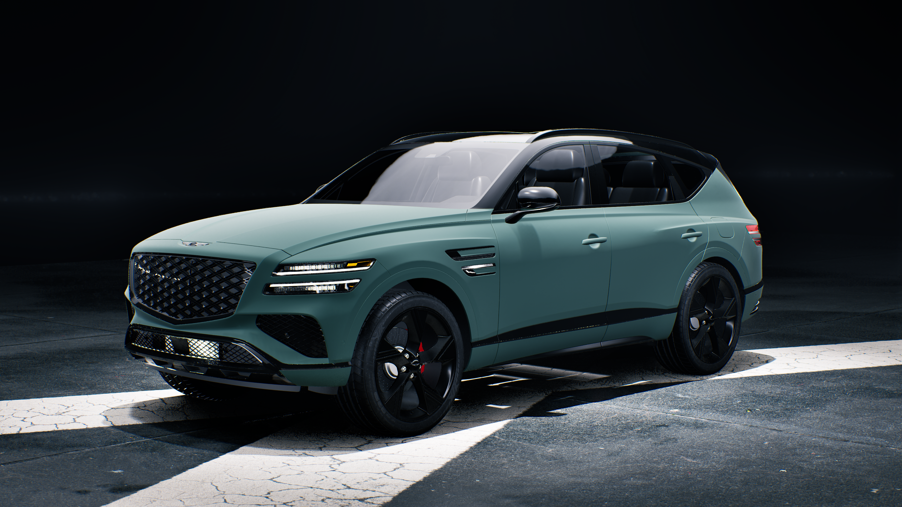 Vehicle with Matte Black Wrap