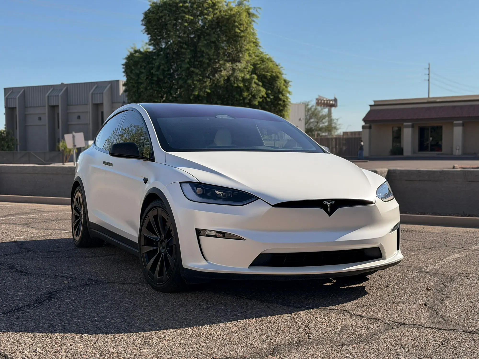 Tesla with paint protection film